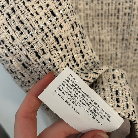 Theory- Ivory Multi Hatch Tweed dress 
Size 6
NWT - Picture 7 of 9